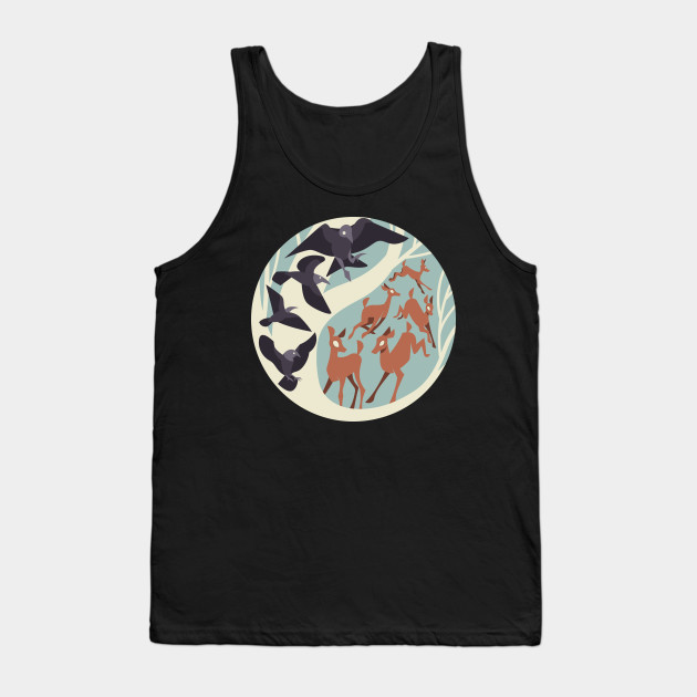 Deer & Crow (Winter)